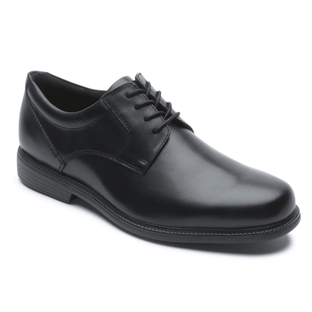 Rockport Oxfords Herre Svart - Charles Road Plain Toe - VUMR32147
